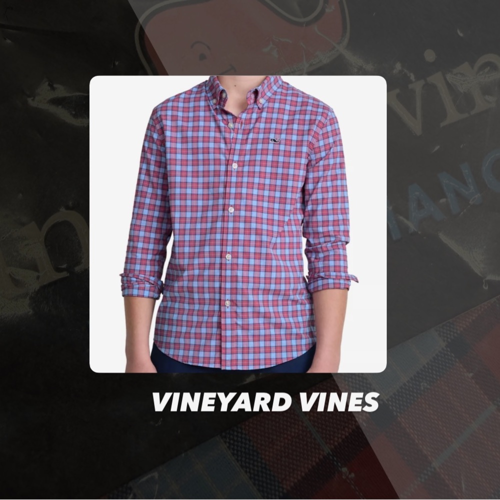 NWT Vineyard Vines Duval Check Featherweight Performance Shirt